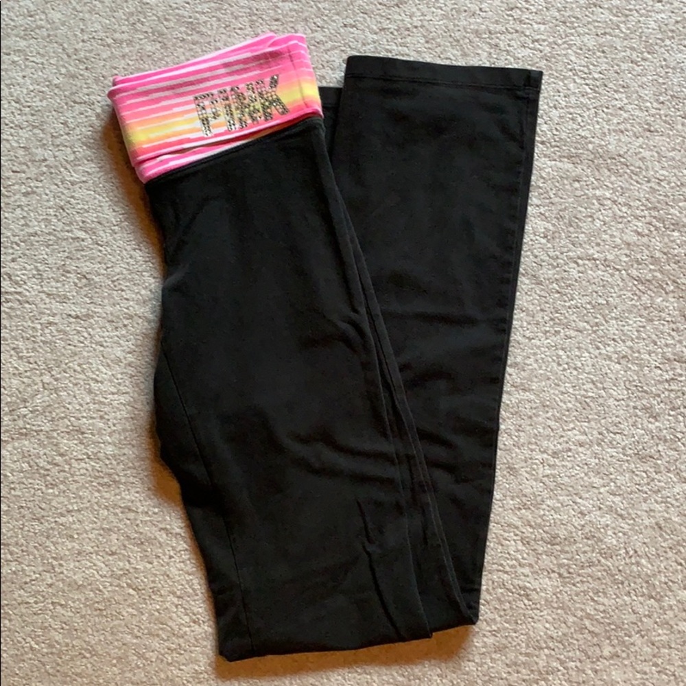 PINK bootcut leggings size XS